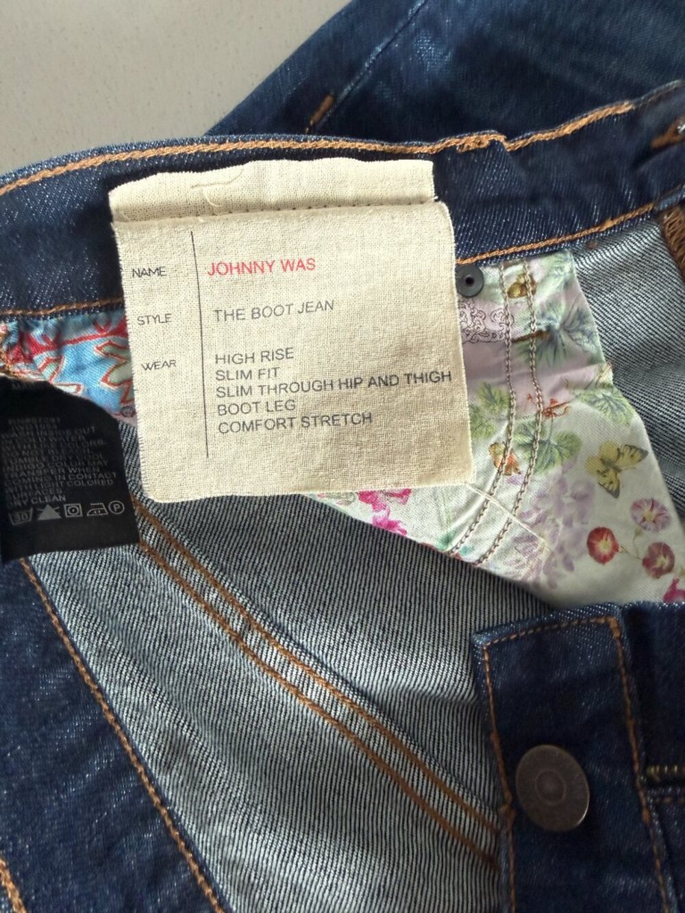 Johnny Was The Boot Jean Embroidered High Rise Jeans, Size 30 - Picture 13 of 14